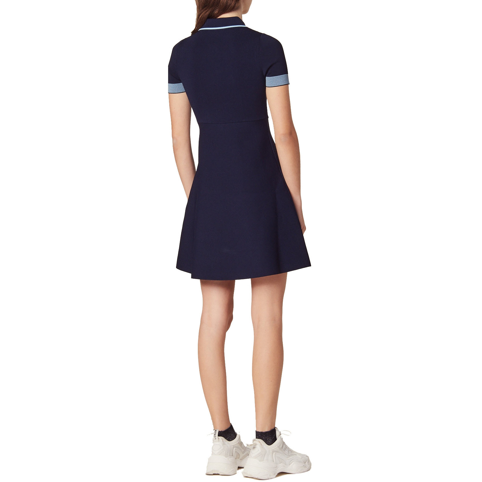 Sandro Lue Zip Collar Knit Polo Dress Day Dresses Clothing