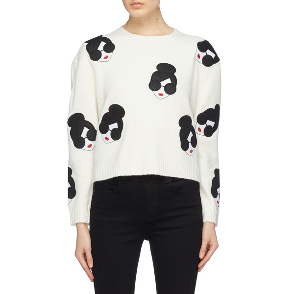 Alice + Olivia Gleeson Stace Face Boxy Sweater - This week/month